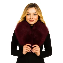 Kołnierz Futrzany Bordowy 02