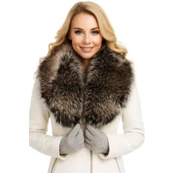 Kołnierz Futrzany Beżowy 18