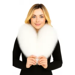 Kołnierz Futrzany Biały 19