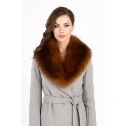 Kołnierz Futrzany Brązowy 06