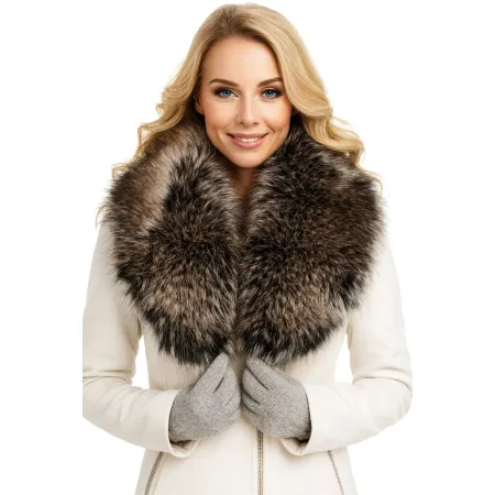 Kołnierz Futrzany Beżowy 18