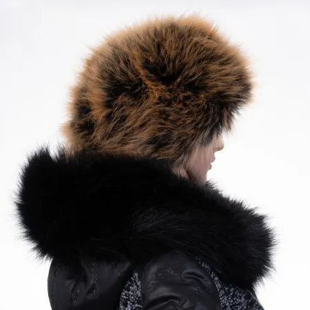 Obszycie futrzane kaptura czarne