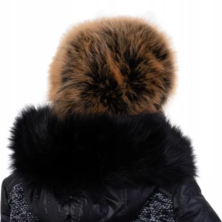 Obszycie futrzane kaptura czarne