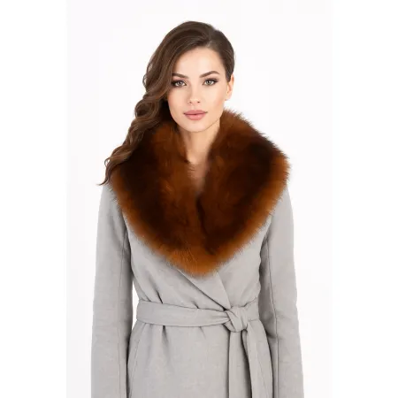 Kołnierz Futrzany Brązowy 06