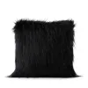 Poduszka futrzana 35x35 czarna 01