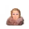 Opaska futerkowa róż eko futro jenot jesienna wiosenna futrzana