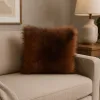 Poduszka Futrzana z eko futra jenot ozdobna futerkowa 35x35
