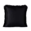 Poduszka futrzana 35x35 czarna 01