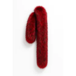 Tkanina futrzana czerwona 150 cm. 03