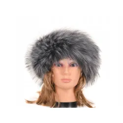 Opaska futrzana eko futro jenot wiosenna jesienna futerkowa