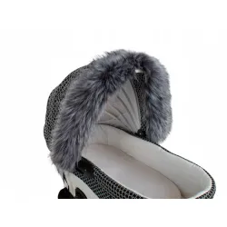 Obszycie budki do wózka dziecięcego uniwersalna eko futro futrzane