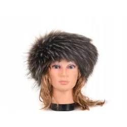 Opaska futrzana futro ekologiczne eko futro jenot jesien wiosna