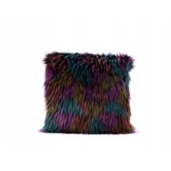 Poduszka Futrzana z eko futra jenot ozdobna futerkowa 35x35