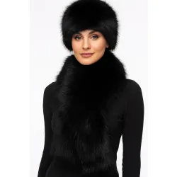 SZAL FUTRZANY CZARNY SZ-01