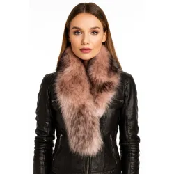 SZAL FUTRZANY RÓŻ SZ-37