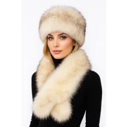 SZAL FUTRZANY ECRU SZ-16