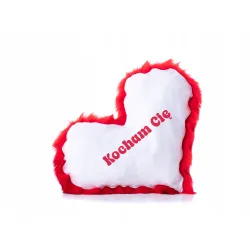 Poduszka futrzana serce Kocham Cię eko futro dzień kobiet walentynki