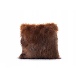 Poduszka Futrzana z eko futra jenot ozdobna futerkowa 35x35