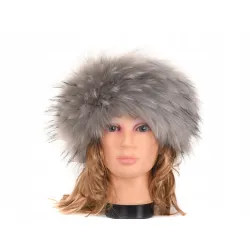 Opaska futrzana eko futro jenot futrzana wiosenna jesienna