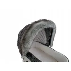 Obszycie budki do wózka dziecięcego uniwersalna eko futro futrzane