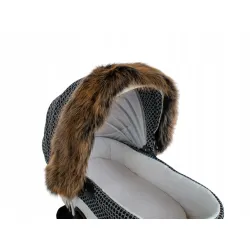 Obszycie budki do wózka dziecięcego uniwersalna eko futro futrzane
