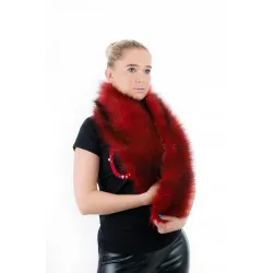 SZAL FUTRZANY CZERWONY SZ-31