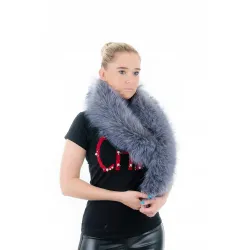 SZAL FUTRZANY SZARY F SZ-10