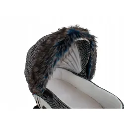 Obszycie budki do wózka dziecięcego uniwersalna eko futro futrzane