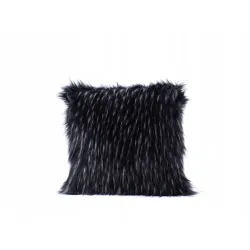 Poduszka Futrzana z eko futra jenot ozdobna futerkowa 35x35