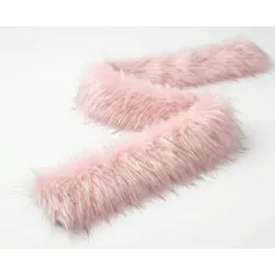 Tkanina futrzana róż 150 cm. 75