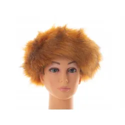 Opaska futrzana zimowa jesienna eko futro jenot