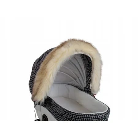 Uniwersalne obszycie wózka dziecięcego budki futrzane z eko futra futerkowe
