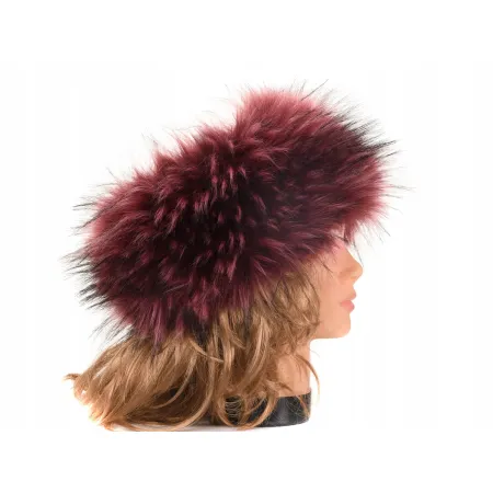 Opaska futrzana eko futro jenot futro ekologiczne wiosenne jesień