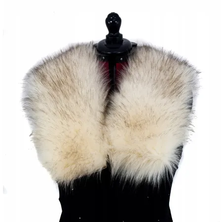 SZAL FUTRZANY ECRU SZ-16