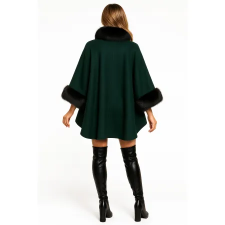 Ponczo damskie poncho narzutka wiosenna uniwersalne zielone one size