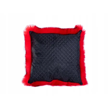 Poduszka Futrzana z eko futra jenot ozdobna futerkowa 35x35