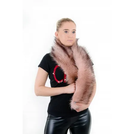 SZAL FUTRZANY RÓŻ SZ-37