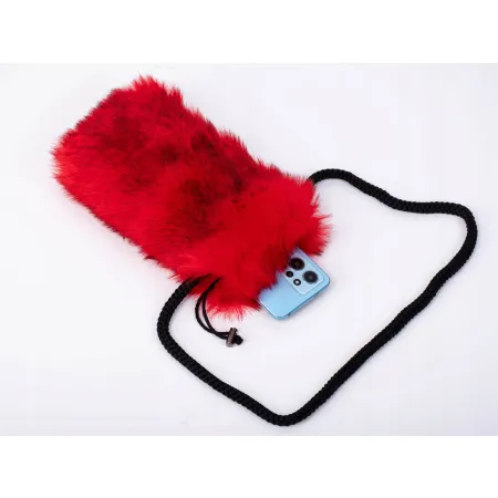 Futrzane etui pokrowiec na telefon eko futro iPhone Samsung uniwersalne