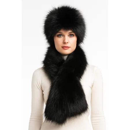 SZAL FUTRZANY CZARNY SZ-01