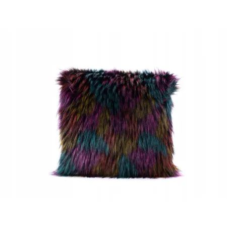 Poduszka Futrzana z eko futra jenot ozdobna futerkowa 35x35