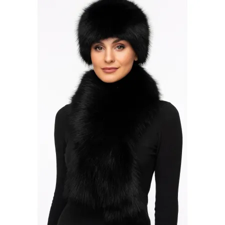 SZAL FUTRZANY CZARNY SZ-01