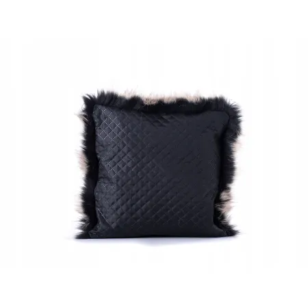 Poduszka Futrzana z eko futra jenot ozdobna futerkowa 35x35