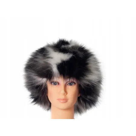 CZAPKA ZIMOWA FUTRZANA DAMSKA TOCZEK CZARNA