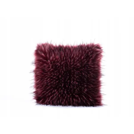 Poduszka Futrzana z eko futra jenot ozdobna futerkowa 35x35