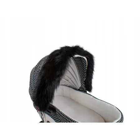 Uniwersalne obszycie wózka dziecięcego budki futrzane z eko futra futerkowe