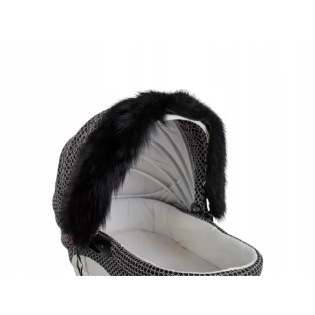 Uniwersalne obszycie wózka dziecięcego budki futrzane z eko futra futerkowe