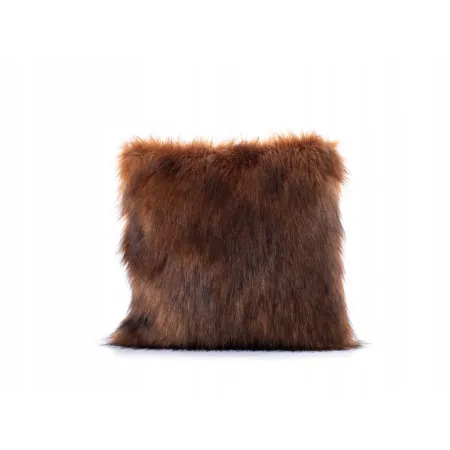 Poduszka Futrzana z eko futra jenot ozdobna futerkowa 35x35