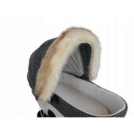 Uniwersalne obszycie wózka dziecięcego budki futrzane z eko futra futerkowe
