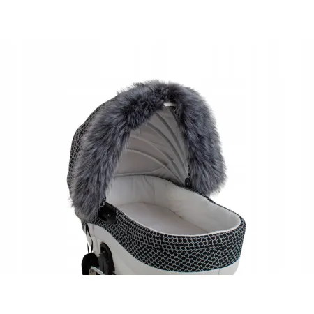 Obszycie budki do wózka dziecięcego uniwersalna eko futro futrzane