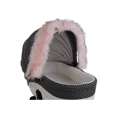 Obszycie budki do wózka dziecięcego uniwersalna eko futro futrzane